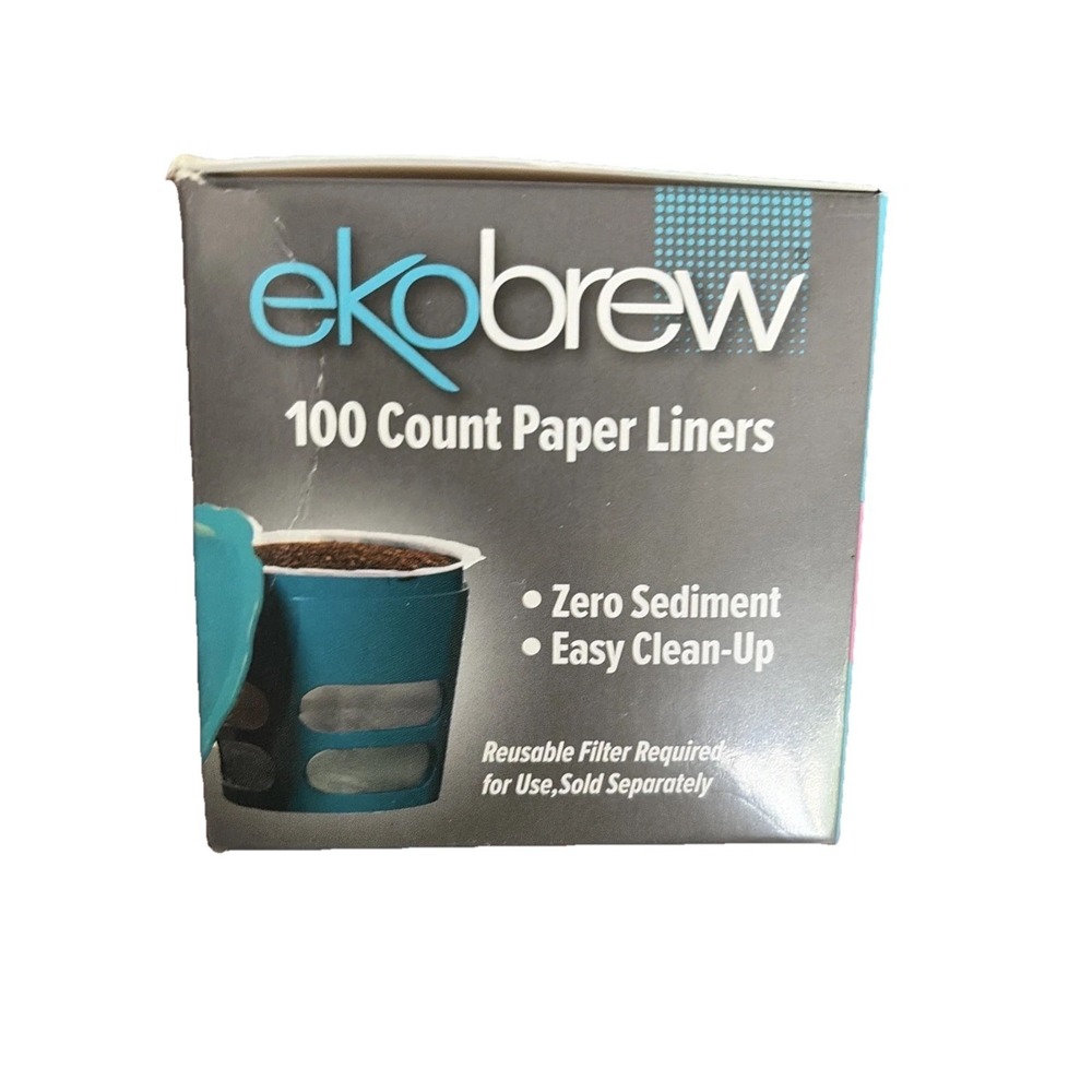 Ekobrew Paper Filters - 100 Ct Keurig ( K-cup) Compatible New